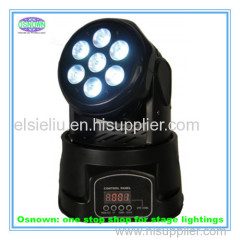 7 Pcs 4W/10W 4 in 1 Mini LED Wash Beam Moving Head Light