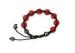 Red shamballa bead bracelet crystal jewelry bracelets with silver, rhodium plated