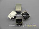 Single Port RJ45 with Transformer , Tab Down UTP RJ45 8P8C Jack Side Entry