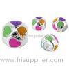 New fashion colorful round engraved silver charm with individual polybag
