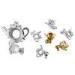 Custom personalized teapot - shape 925 silver charm accessories