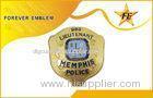 Imitation Hard Enamel Bronze / Copper Military Police Badges With Pin Clutch
