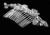 crystal, Rhinestone flower hair comb bridal jewelry hair accessories silver coat for women