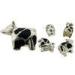 Unique design engraved silver charm jewelry accessories of dairy cow for bracelerts
