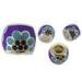 Small colorful engraved silver jewelry charm accessories with red gemstones paved