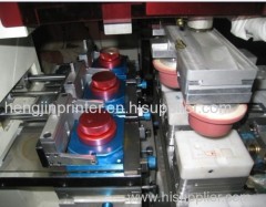 3 colors conveyor pad printer for plastic glass metal products for small size