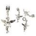 OEM / ODM custom made chic engraved silver charm accessories of fairy shape