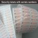 Sequence Numbered Self Adhesive Destructible Security Tamper Proof Seal Stickers in rolls