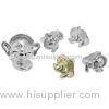 Special design clear engraved cartoon silver charm accessories with factory price