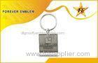 Enamel Iron/ Zinc Alloy Square Promotional Keychains For Anniversary Gifts