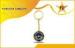 Full Color Printing Bronze/ Copper Round Promotional Keychains For Team Events