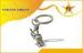 Bronze / Copper 3D metal Promotional Keychains With Split Ring + Jump Ring