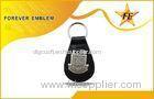 Genuine , PU , PVC Leather Promotional Keychains With Custom Metal Logo
