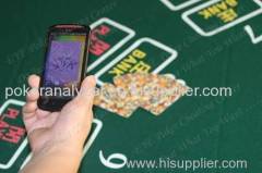 Cell phone monitor system for back marked playing cards