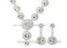 Crystal, Rhinestone wedding bridal necklaces and earrings jewelry sets for women