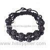 2012 hot selling black crystal beaded bracelets CJ-B-167 for anniversary, gift, party