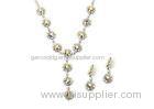 Crystal, Rhinestone bridal party jewelry Silver plated necklace earring sets for women