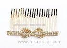 Crystal bridal 925 sterling silver plating jewelry decorative hair combs for women