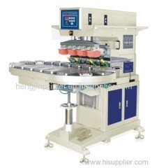 ink-well 4 color stress ball printing machine with conveyor