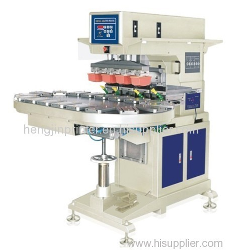 ink-well 4 color stress ball printing machine with conveyor