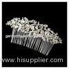 Fashion rhinestone,crystal bridal jewelry hair comb with 925 sterling silver plating