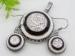 Stainless Steel Vintage Rhinestone jewelry set 1900335