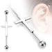 38mm Surgical Steel Cross Industrial Barbells Piercing Jewelry For Ear