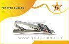 Metal Silver Color Tie Clip / Personalized Tie Bar Shiny Plating For Men