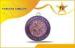 Antique Bronze / Gold , Pewter Custom Metal Charms Label With Glitter Color Filled