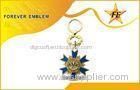 Military Style Stamped Cubic 3D Gold Plating Custom Metal Charms Soft Cloisonn Color
