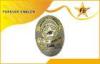 Soft Cloisonne Bronze / Copper Zinc Alloy Police Metal Badge For Training