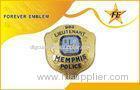 Hard Enamel Copper Police Metal Badge For Art Collectible , Souvenir