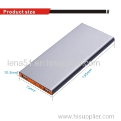 Promotional super slim dual USB output mobile Power Bank charger