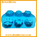 Silicone 6 cavities cake mold