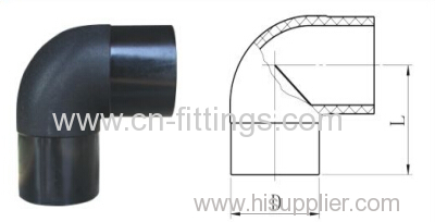 hdpe butt fusion injection 90 degree elbow pipe fittings