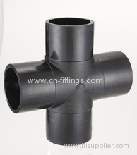 hdpe butt fusion injection equal cross pipe fittings