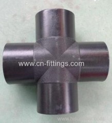 hdpe butt fusion injection equal cross pipe fittings