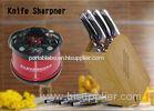 Red Suction Pad Kitchen Knife Sharpener for sharpening kitchen knives