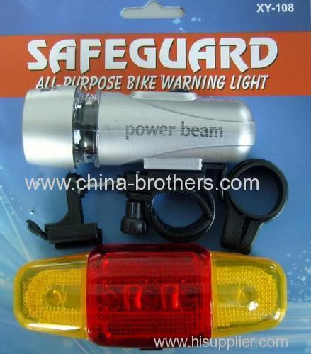 Bicycle Lamp Set with Yellow Head Tail Light
