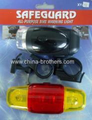 LED Bicycle Lamp Set With Yellow Head Taillight