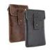 Embossed logo printing Brown Iphone Protective Cases , Leather case for iphone5