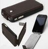 Full body Black Flip PU Leather Protective iphone 5 Cases with logo printing