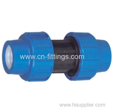 pp compression equal coupling fittings