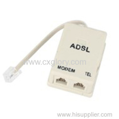 USA Type Simplex Rj11 ADSL Modem Splitter