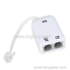 Telephone Modem ADSL Splitter With Cable