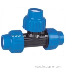 pp equal tee compression fittings