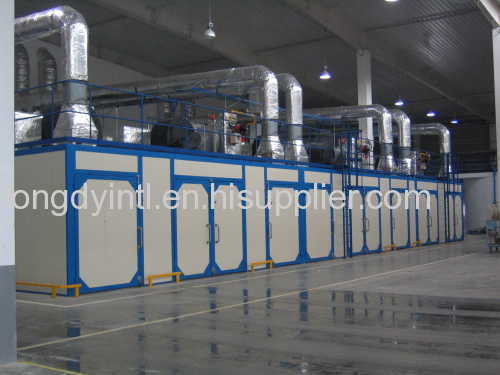 sanitary ware production line for body and tooling drying