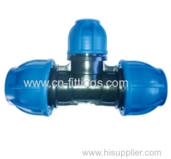 pp reducing tee pipe fittings with pn10