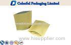 Kraft Paper Foil Lined Stand Up Laminated Pouch For Tea / Snack Packing
