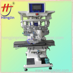 Dongguan Hengjin4 color ink cup pad printer machine for helmet with pad independently